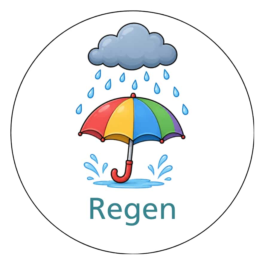 Magnetisch pictogram Regen
