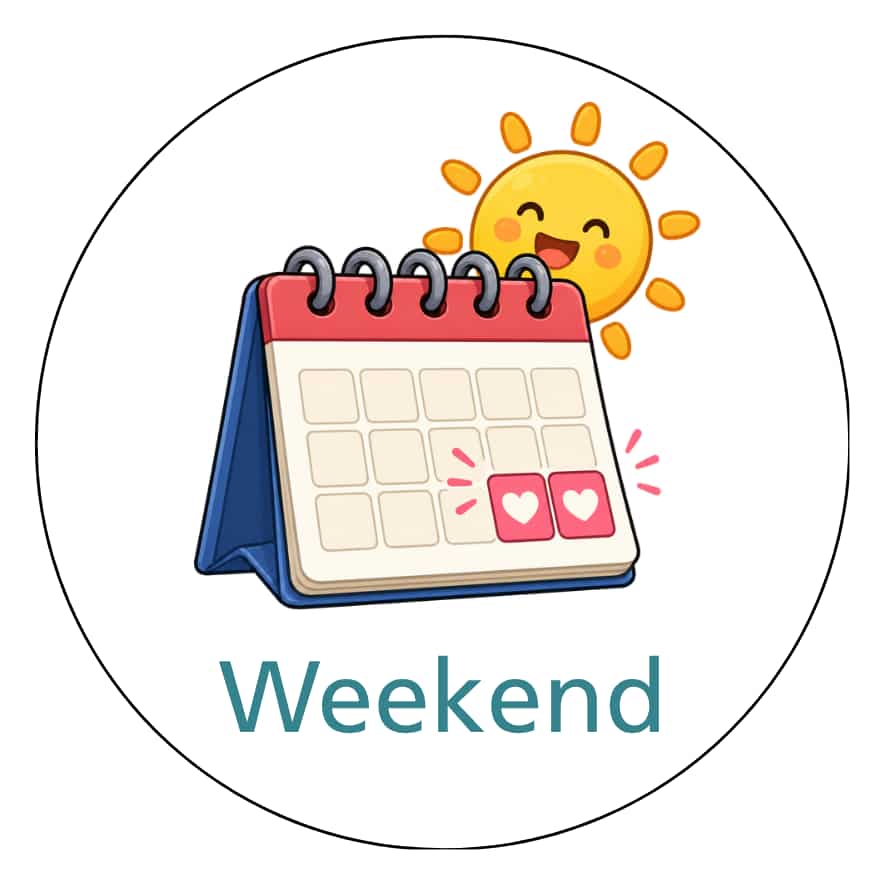 Magnetisch pictogram Weekend